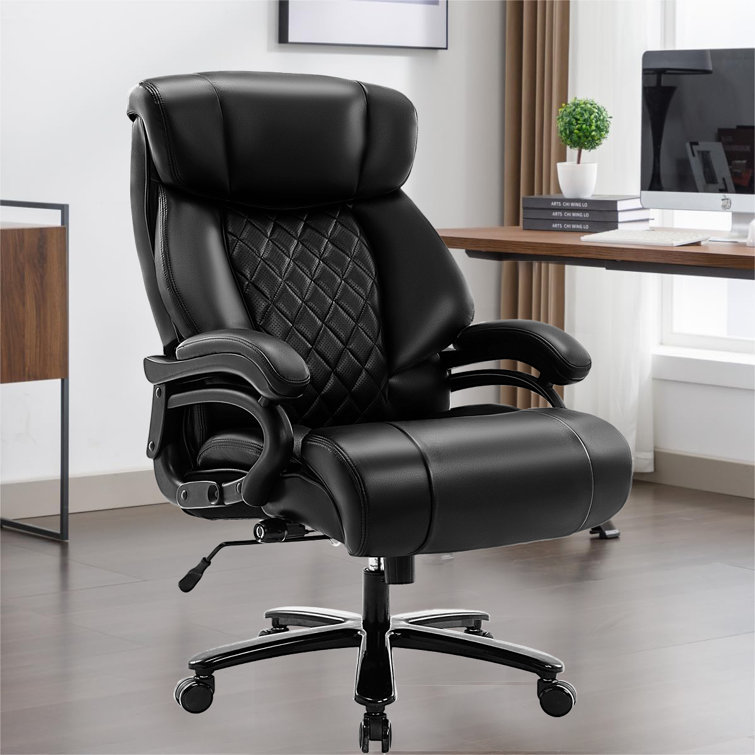 Inbox Zero Ladajah Big and Tall Padded Executive Leather Chair